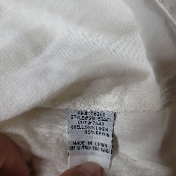 Velvet Heart NWT Calle white button linen blend dress size medium wedding beach - Picture 7 of 9